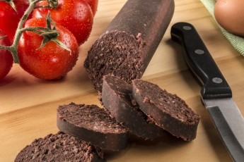 Homemade Black Pudding With Fat