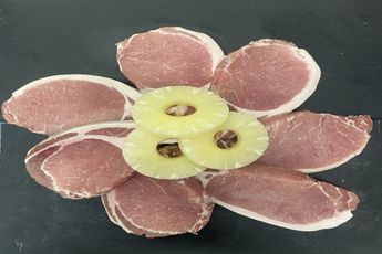 Bacon chops pineapple